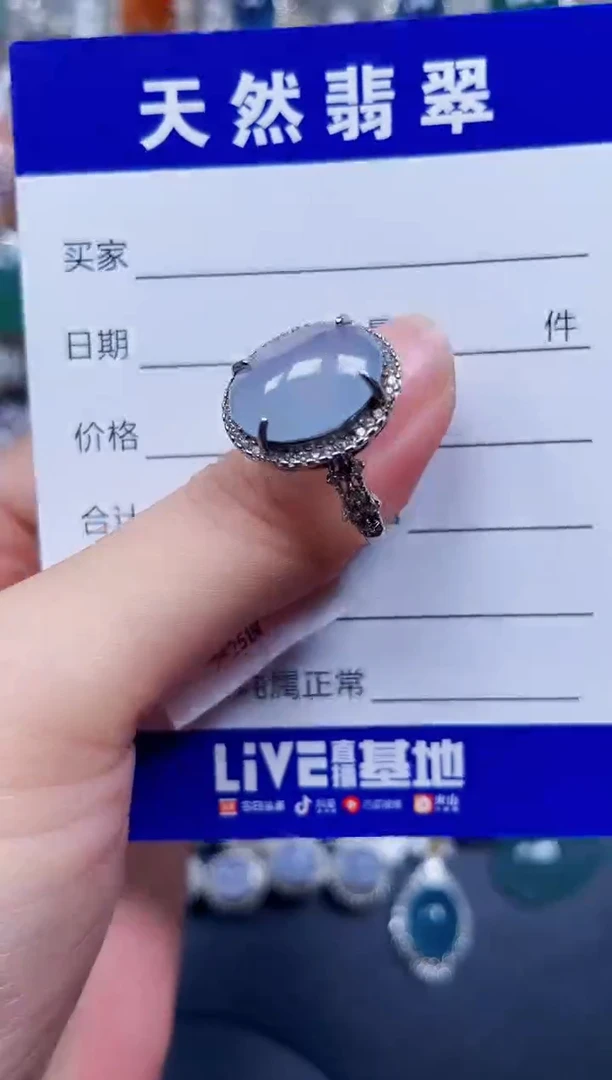银S925镶嵌翡翠耳饰600