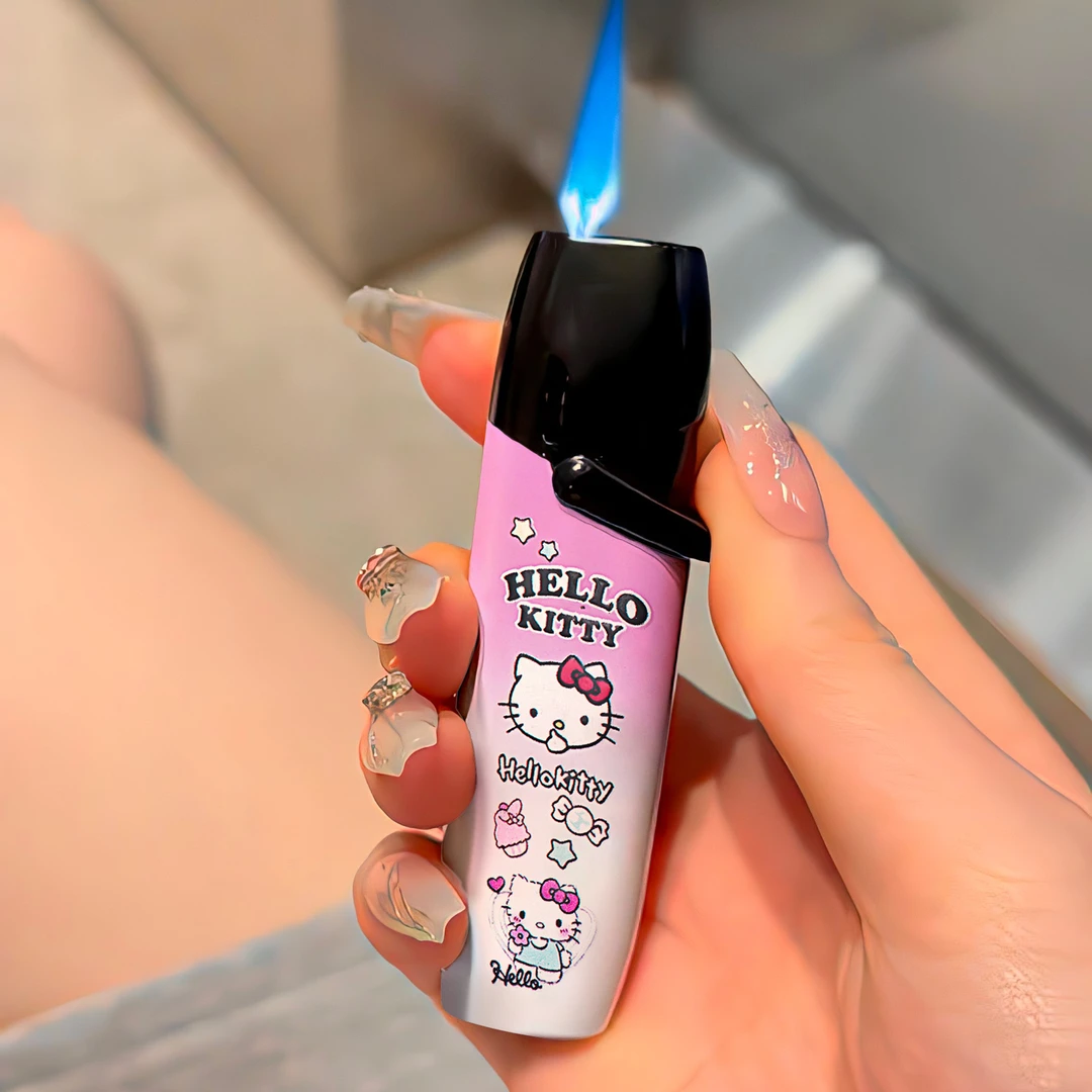 【新人福利】网红库洛米凯蒂猫创意打火机防风炫酷火焰电子打火机