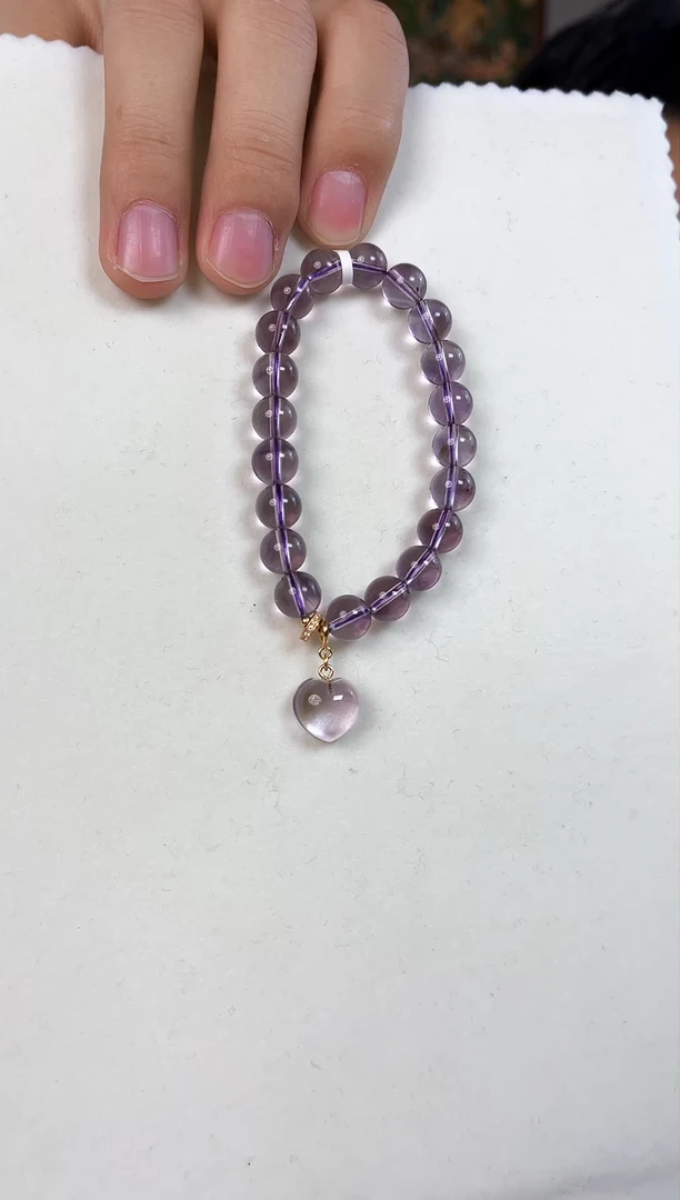 【闪购商品】水晶手串银S925镶嵌紫水晶