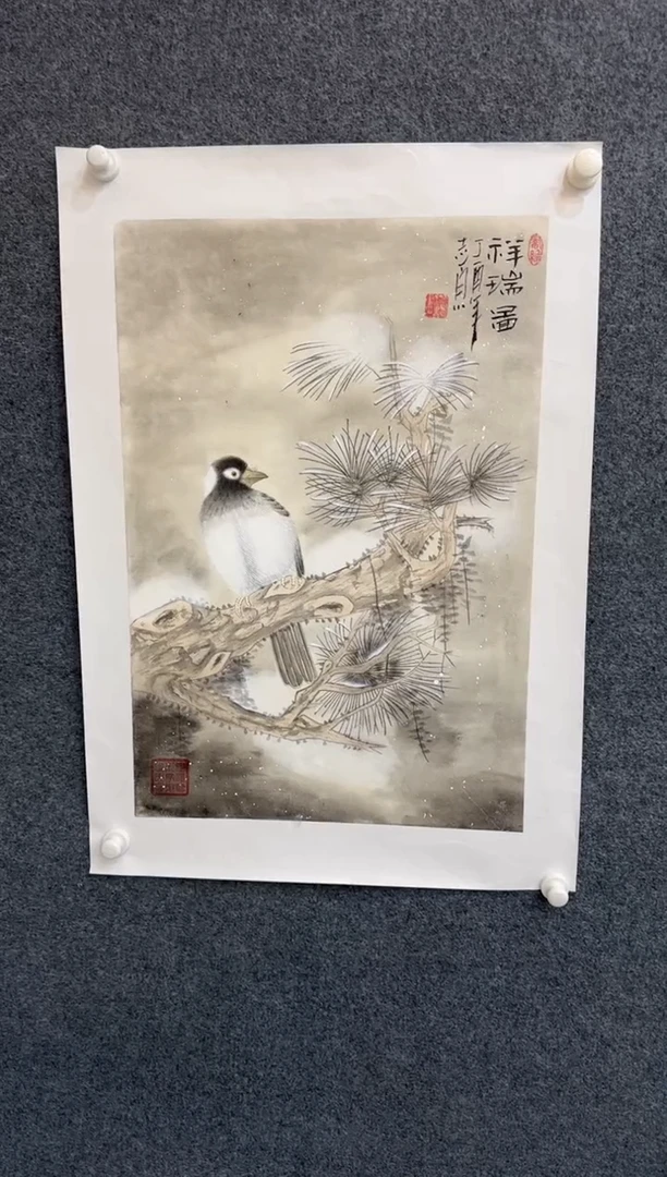 【闪购商品】国画1.16郑志宗四尺三开花鸟5