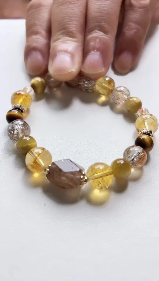 未镶嵌手链水晶金霸天然多宝手链QQQQ