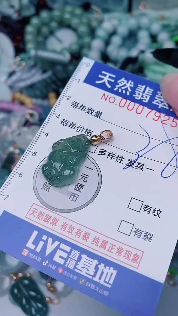 翡翠未镶嵌颈饰00007925