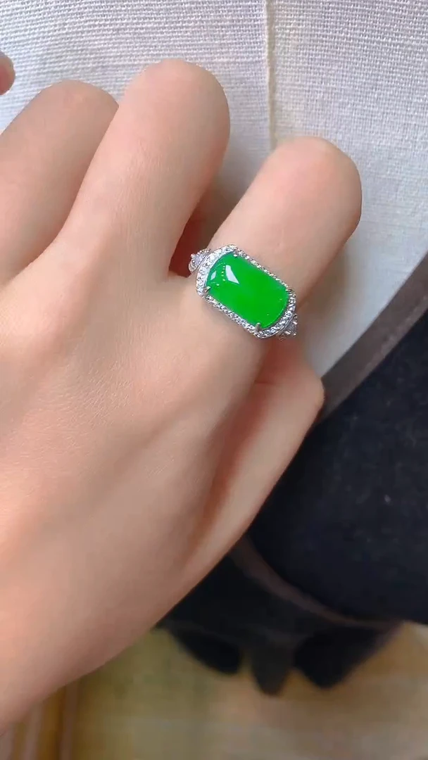 银S925镶嵌手镯翡翠026（多样性发其一）