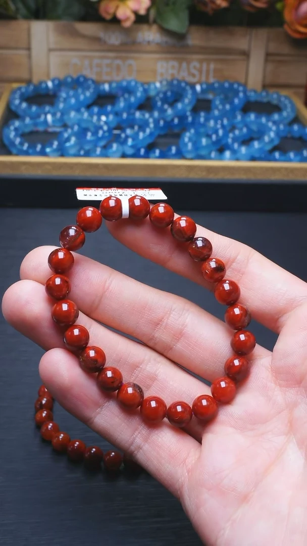 【闪购商品】水晶L017荆棘玫瑰红金眼单圈7mm未镶嵌多样性发其一