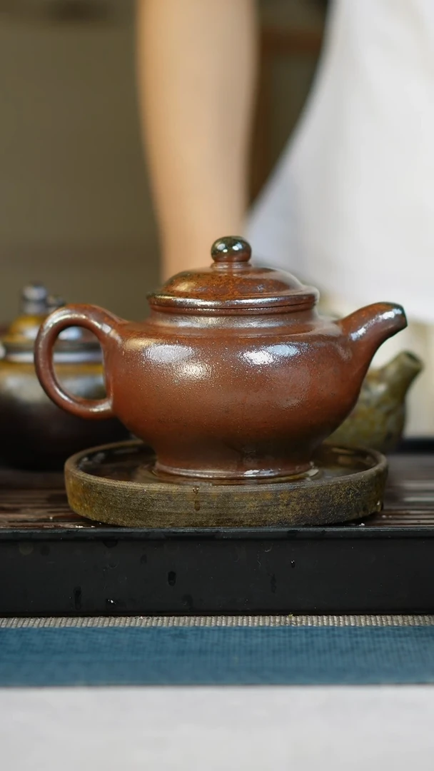 茶壶紫砂柴烧紫砂掇只紫泥300cc