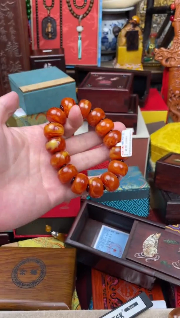 未镶嵌琥珀手串-------------老蜡