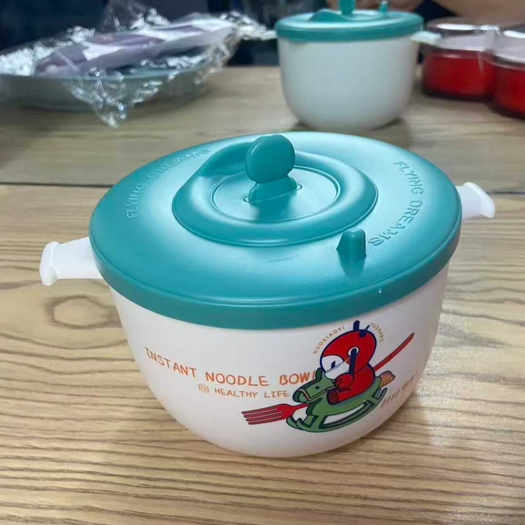 不锈钢学生泡面碗带盖子