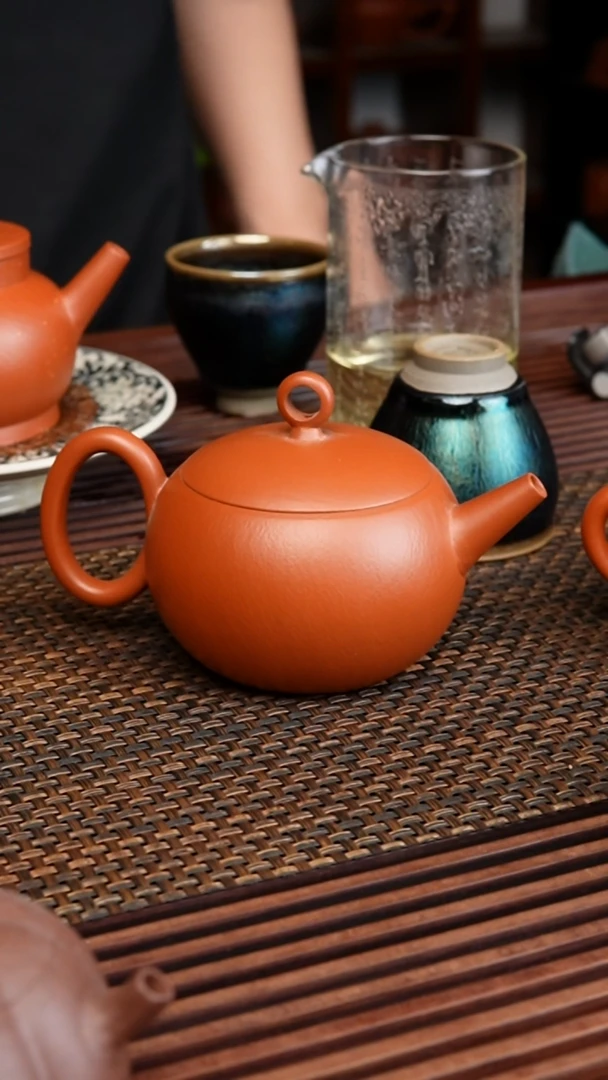 茶壶紫砂全手工中瑕圆珠