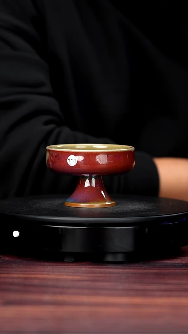 其他钧瓷111#李盼龙一级品原矿钧瓷高足普洱杯