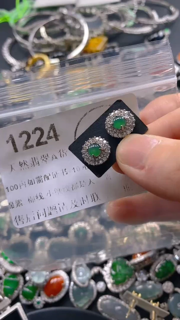 翡翠未镶嵌吊坠(不含链)1224.