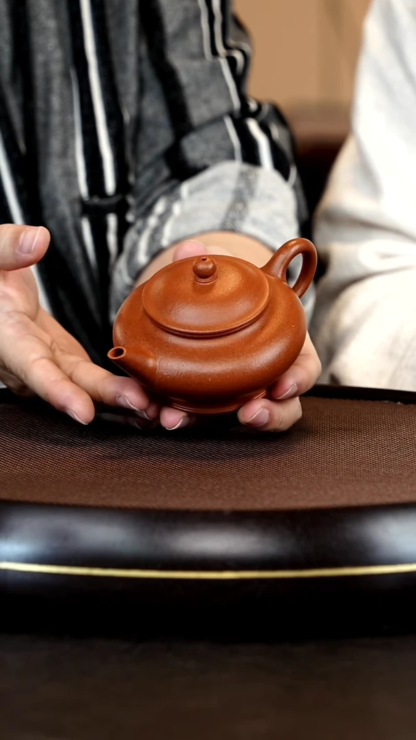 茶壶紫砂九溪堂紫砂作品 35 汤婆水平壶 闻鉴系列 200cc