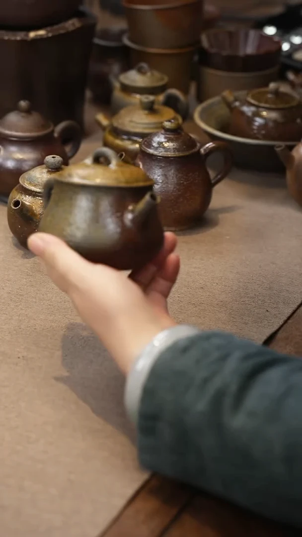 茶壶紫砂柴烧影瓢