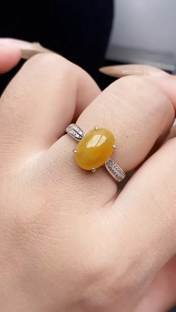 银S925镶嵌戒指翡翠2069