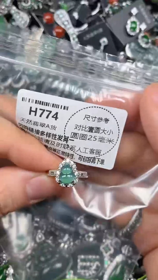 颈饰未镶嵌翡翠H774戒指