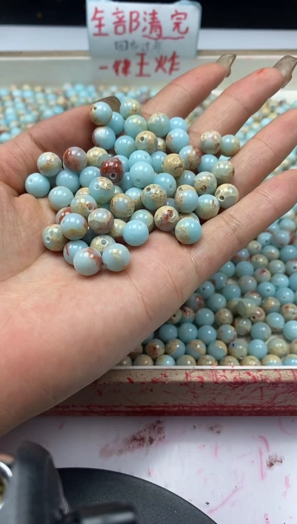 【闪购商品】玛瑙/玉髓颈饰未镶嵌w354寿山石8mm*60颗