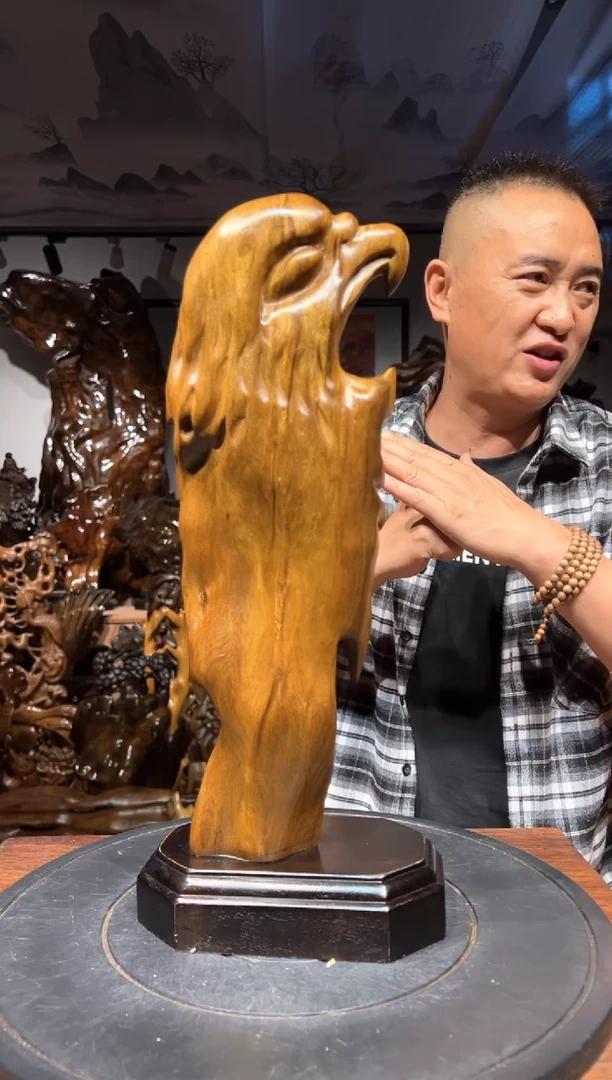 乌木类木质文玩根雕艺术摆件