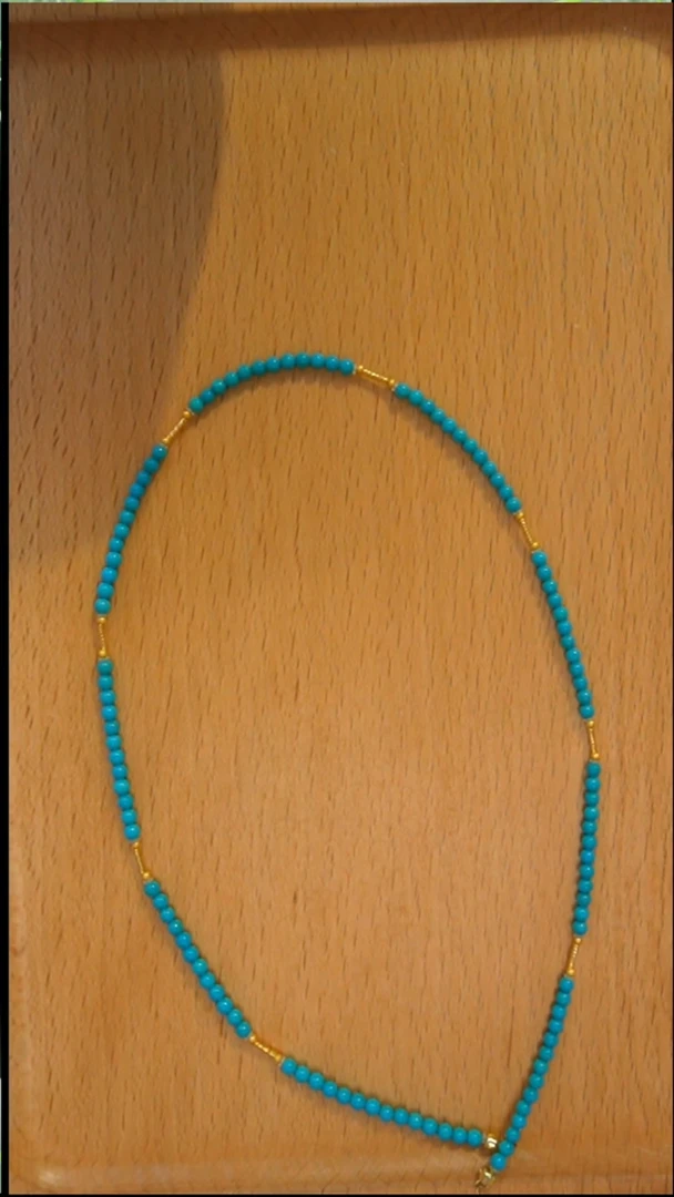 18K金镶嵌绿松石项链发货一件