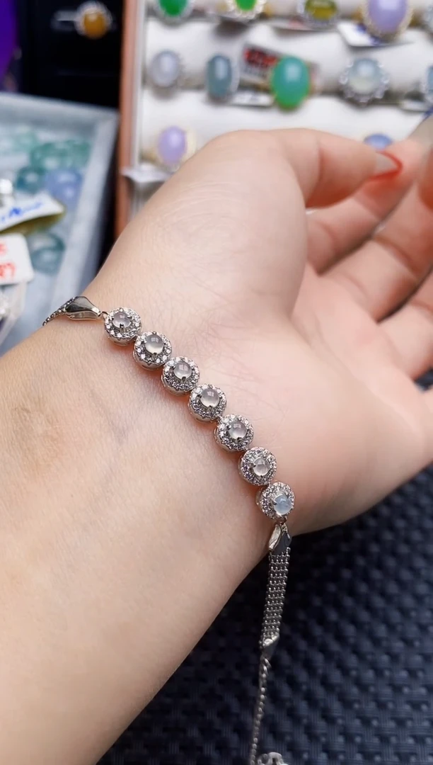 银S925镶嵌戒指翡翠3106