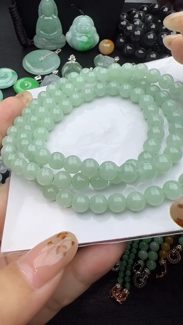 未镶嵌手串翡翠玉珠长链