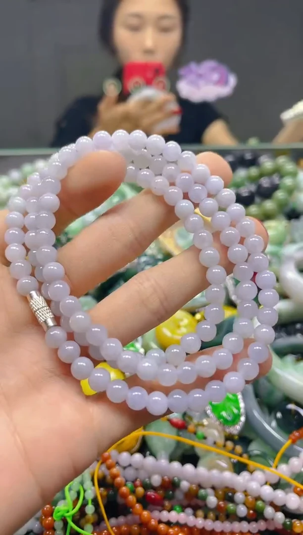 颈饰未镶嵌翡翠5MM/N/翡翠A货，一件也是批发价