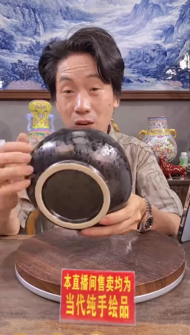 吴义松陶瓷联盟手绘陶瓷编码：8978