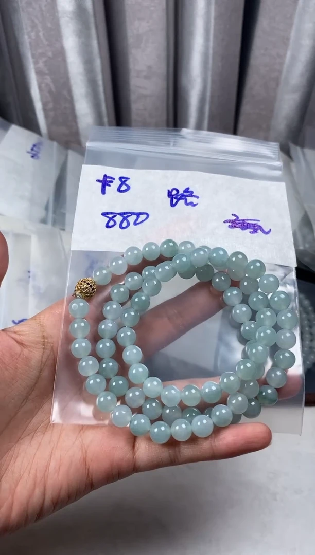 未镶嵌定制翡翠路****。长串