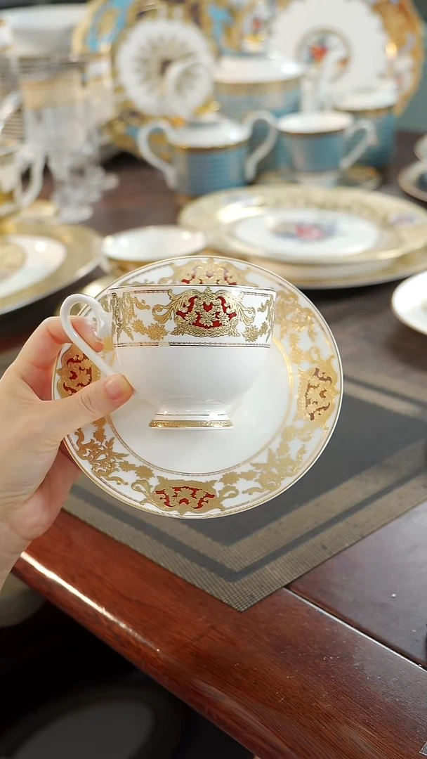 瓷片咖啡杯碟1套