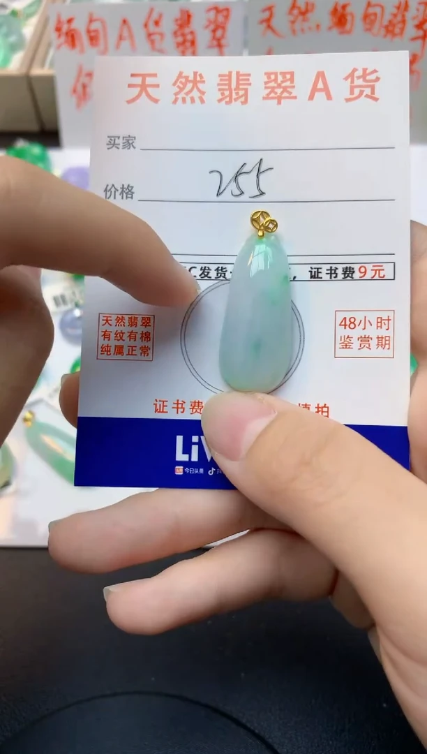 颈饰未镶嵌翡翠天然缅甸A货翡翠百元以上9元证书费自理