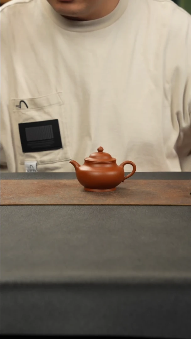 茶壶紫砂霖月 朱泥