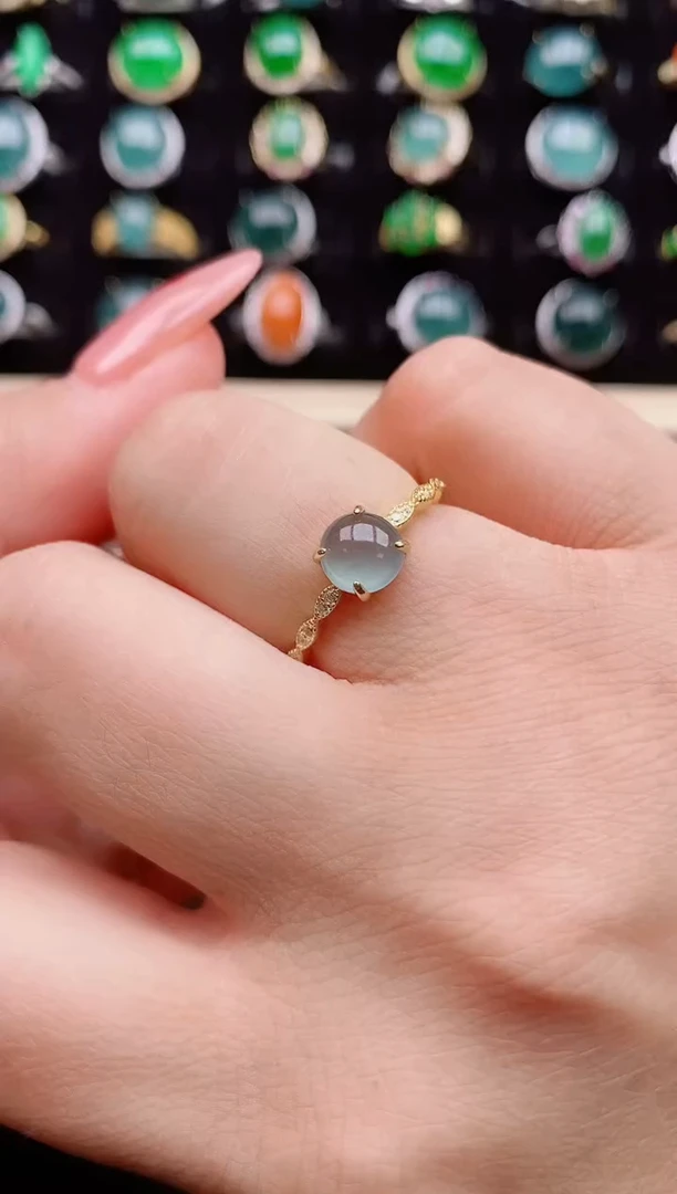 【闪购商品】翡翠戒指银S925镶嵌321231