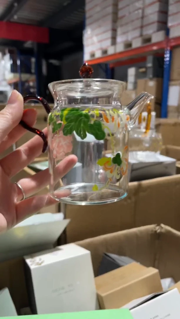 九河小执壶琥珀把芙蓉花啊