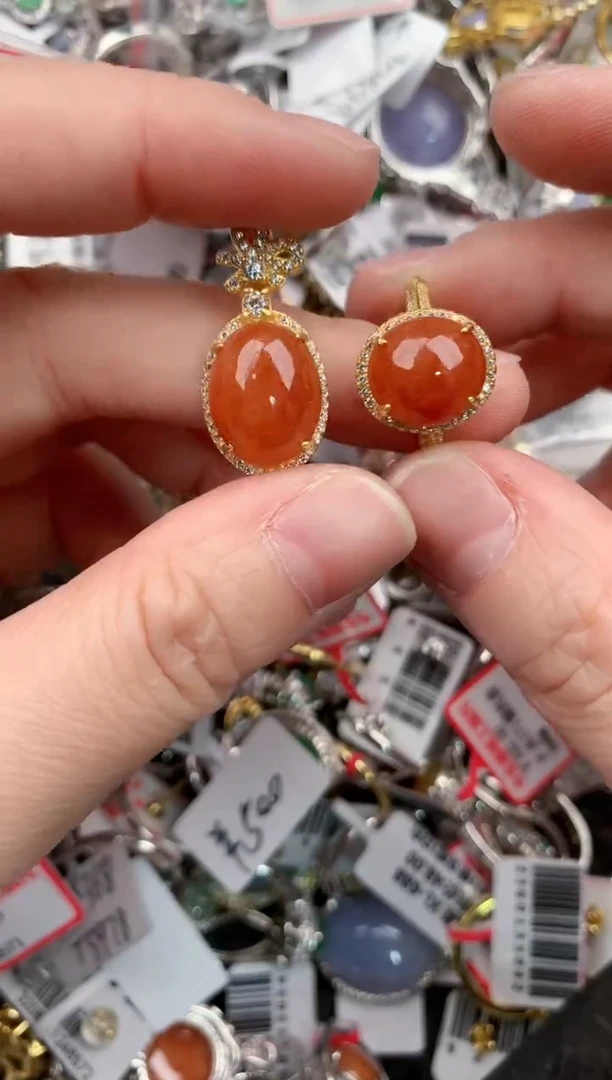 银S925镶嵌戒指翡翠222        4