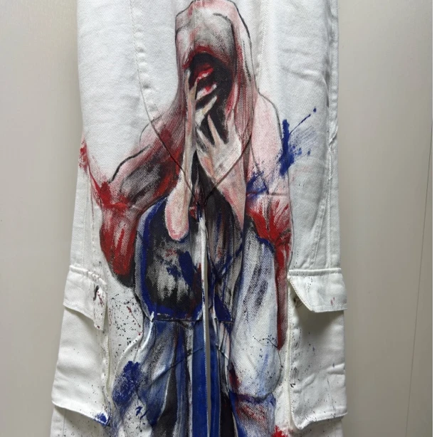 xl潮牌手绘牛仔裤（非主图款 直播链接）