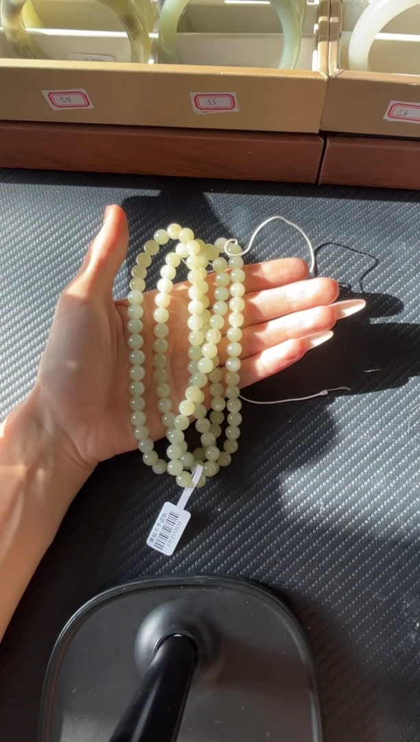 项链未镶嵌和田玉若羌微色差长链卡8JM