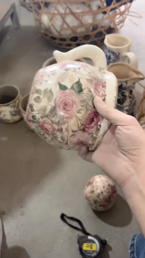 【闪购商品】陶瓷花盆高13cm内口12.5cm