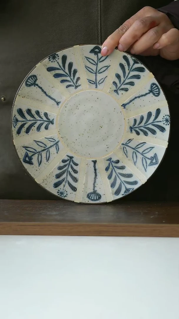 【闪购商品】陶瓷百草花早餐盘21cm@4-2@