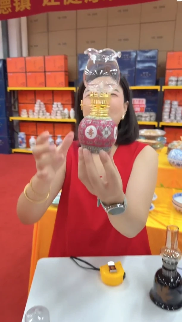 陶瓷盖子款万寿红