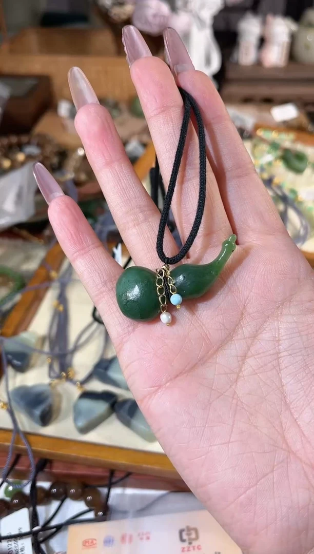 项链银S925镶嵌和田玉多样性发其一孤品默认微瑕