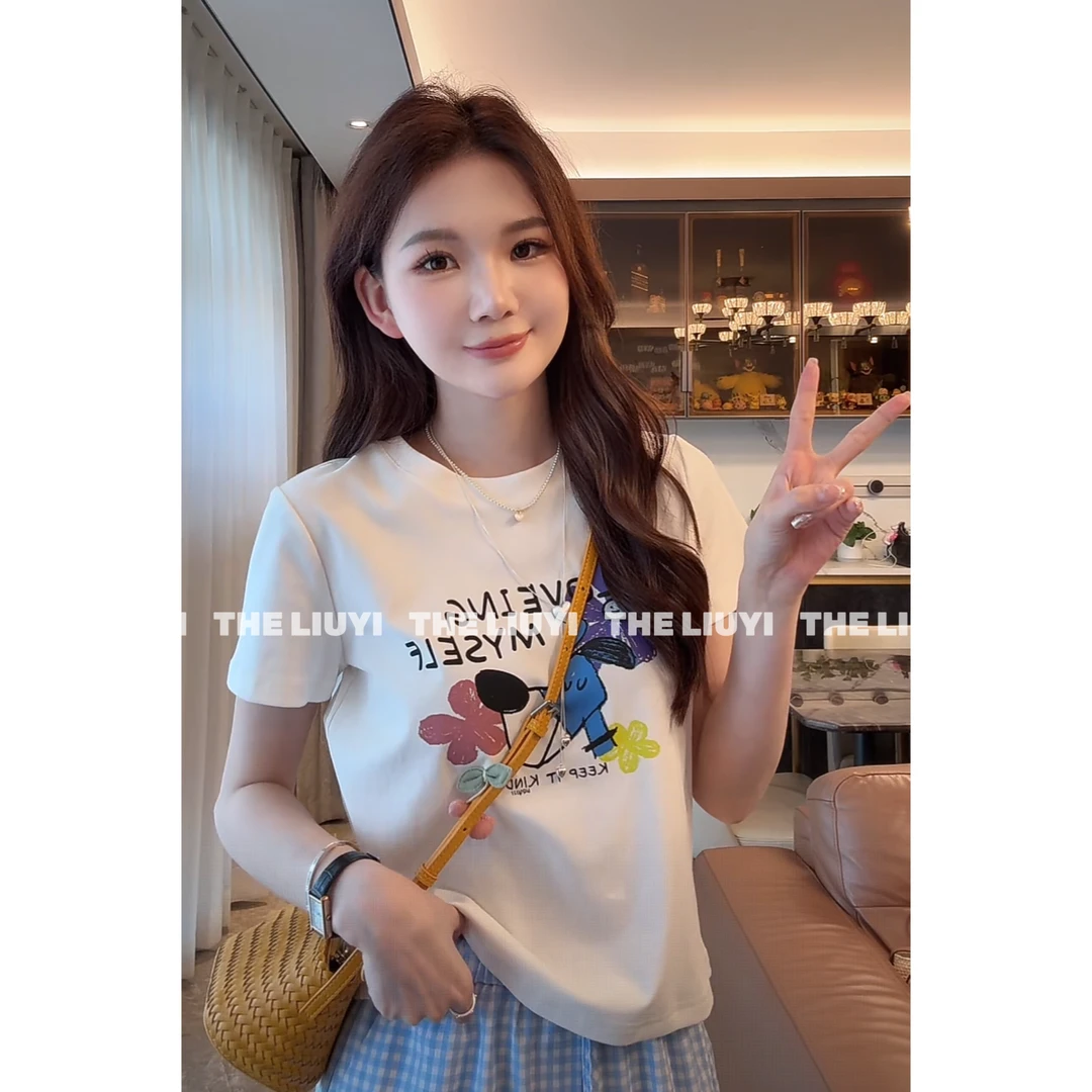 【LIUYI】夏季减龄趣味卡通小狗T恤55232