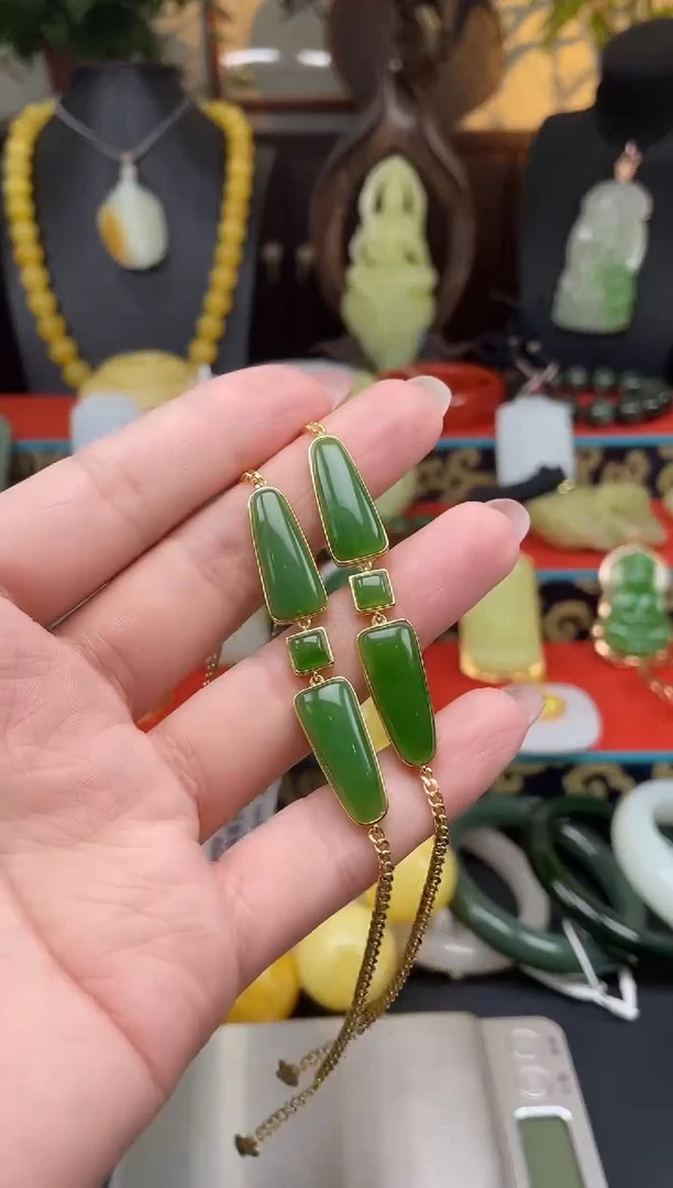 手链银S925镶嵌和田玉手链a044多样性发其一