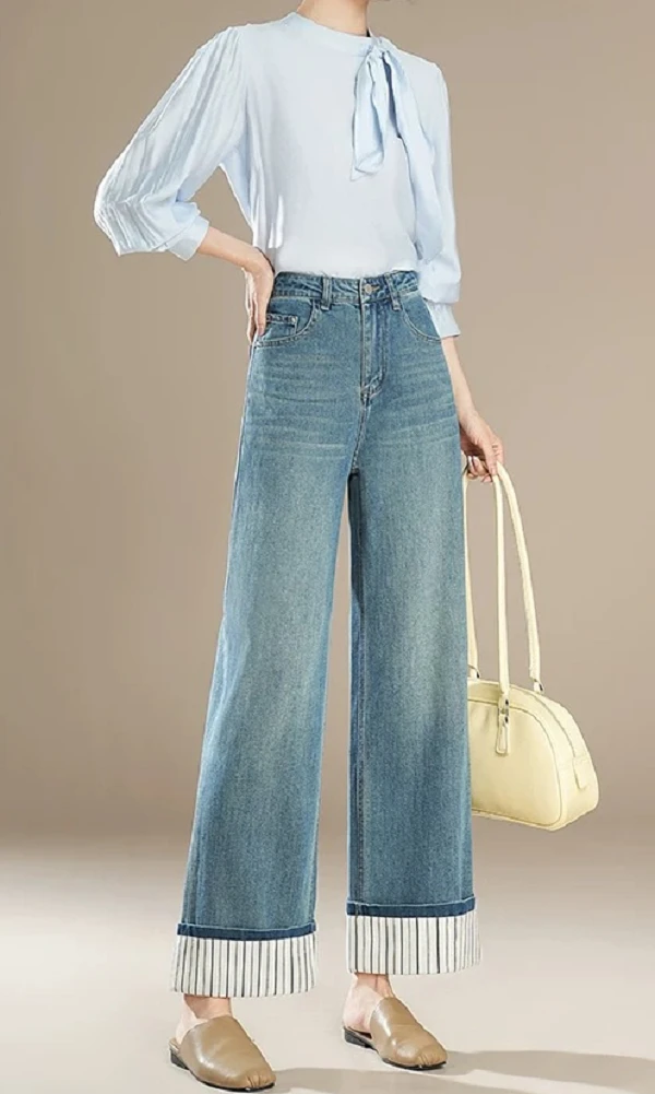 5569牛仔裤2025新款百搭休闲时尚直筒显瘦高腰春秋