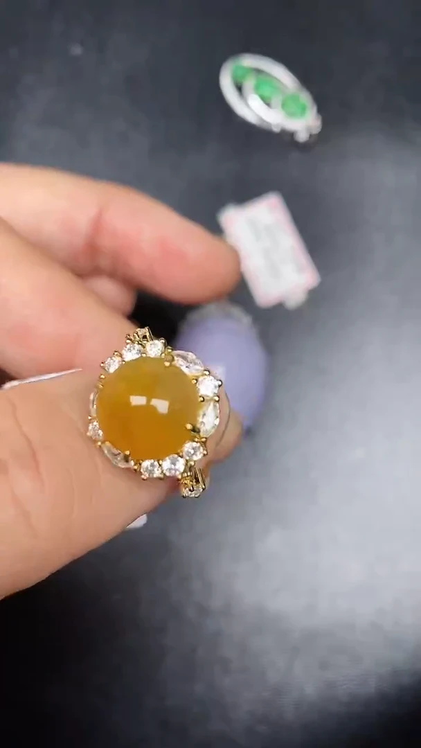 银S925镶嵌戒指翡翠2790