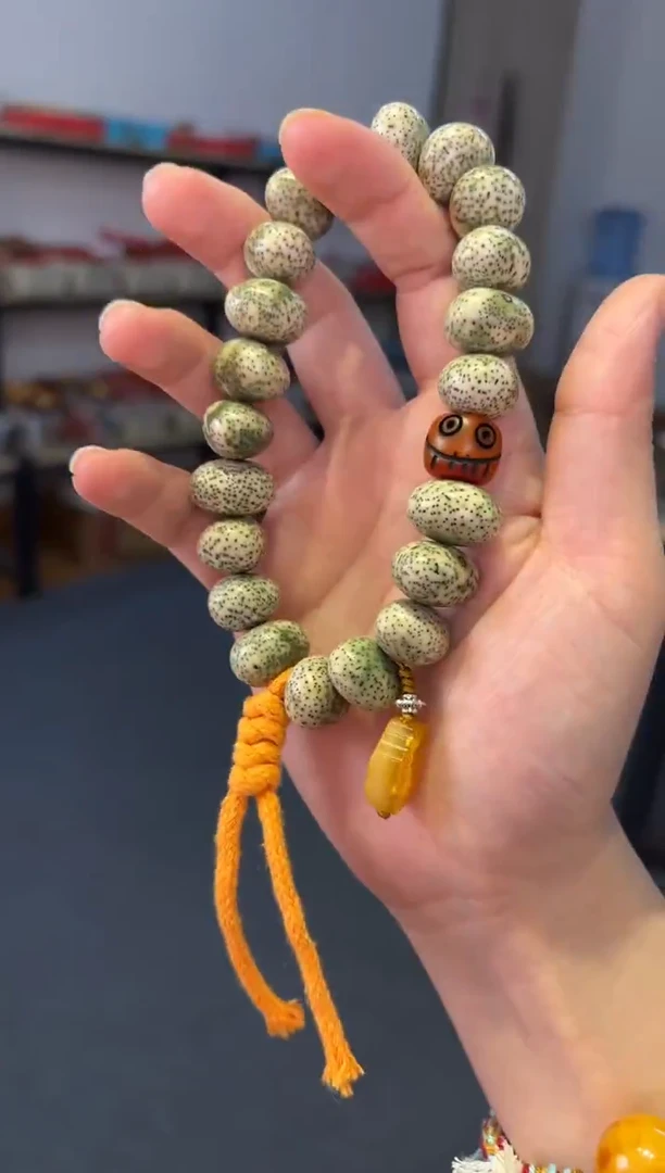 手链蜜蜡未镶嵌星月土豆搭蜜蜡【青花瓷】手持