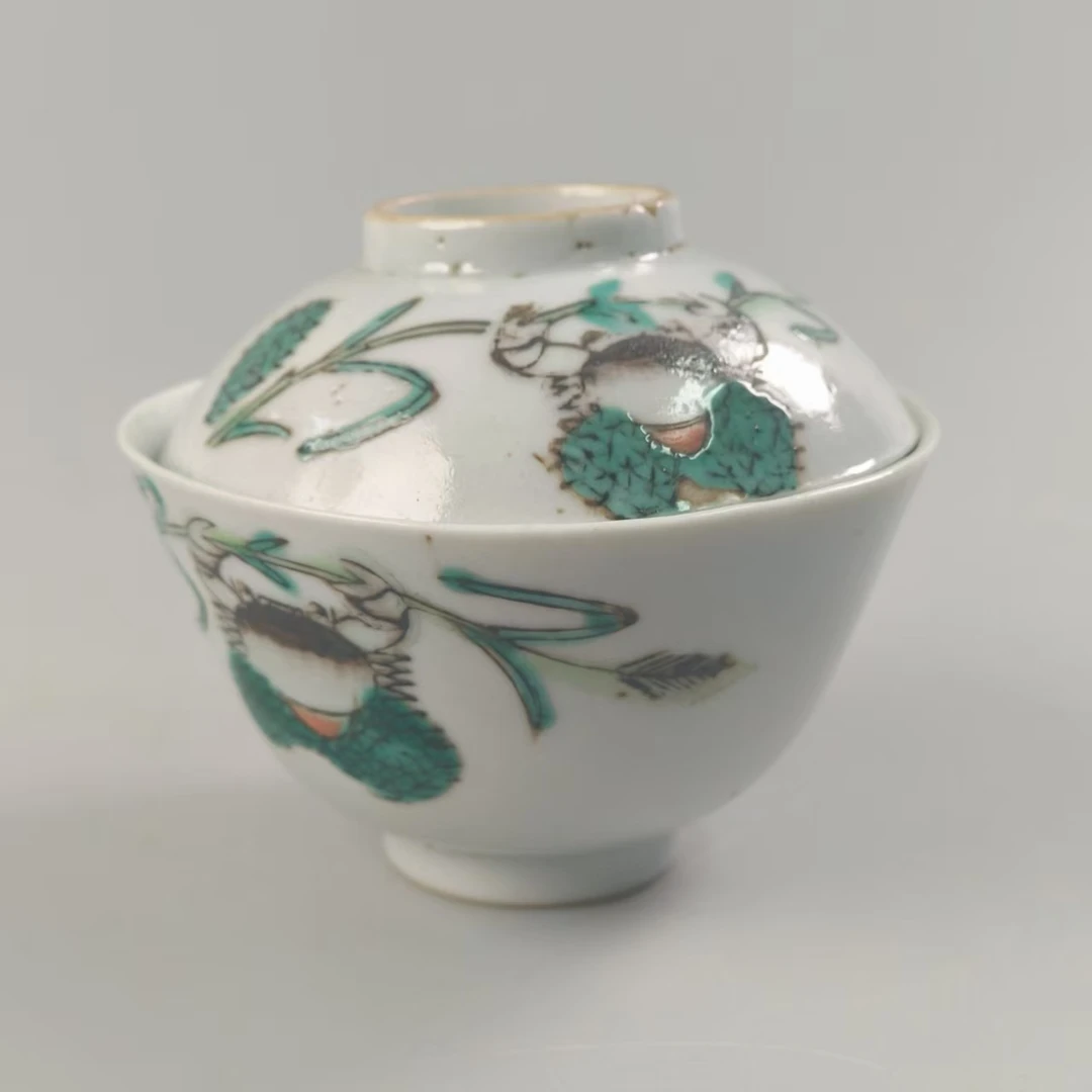 绿彩两才盖碗6160024