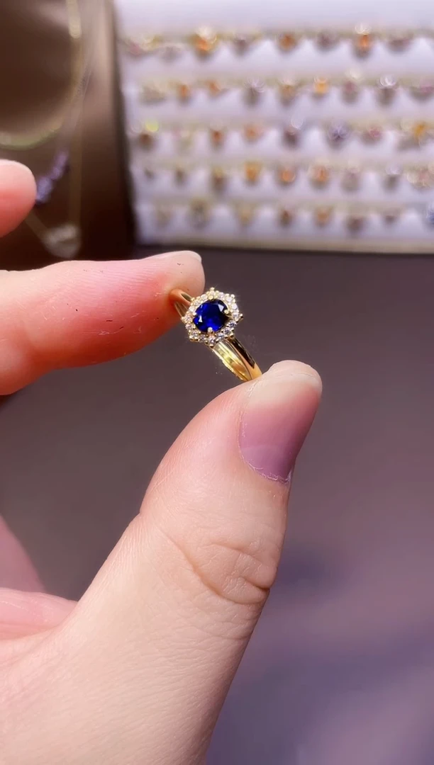 【闪购商品】蓝宝石戒指银S925镶嵌1