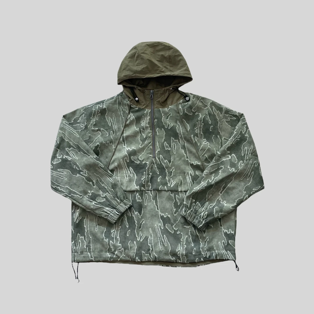 【半价清货】【NO退NO换】撞色美式复古套头夹克--8345