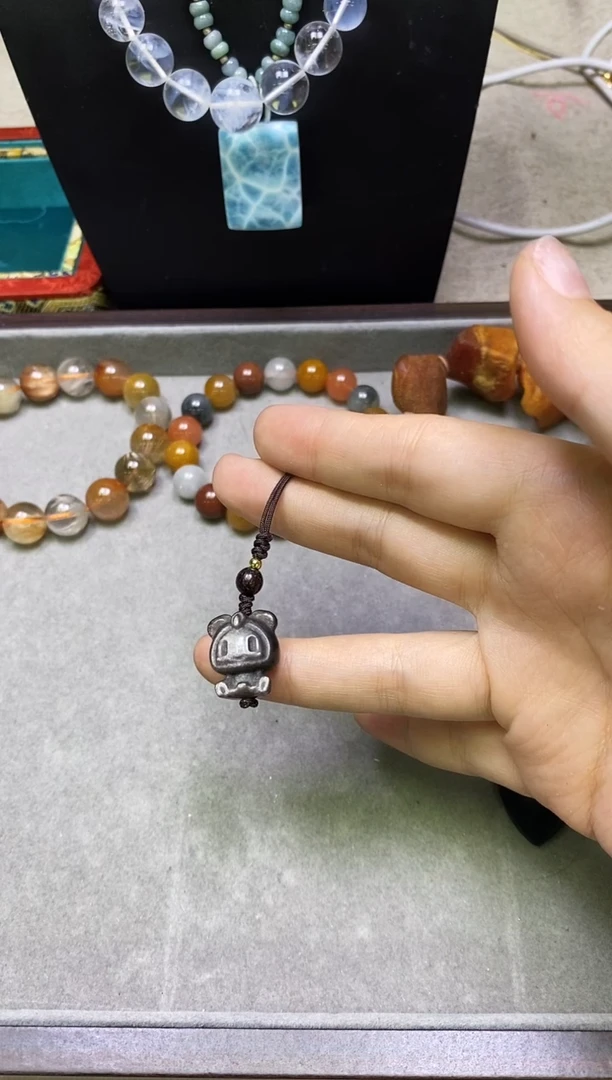 黑曜岩未镶嵌颈饰多样性发一件661