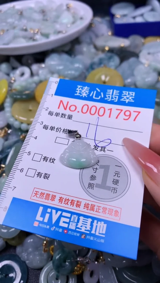 【闪购商品】翡翠颈饰未镶嵌含绳0001797
