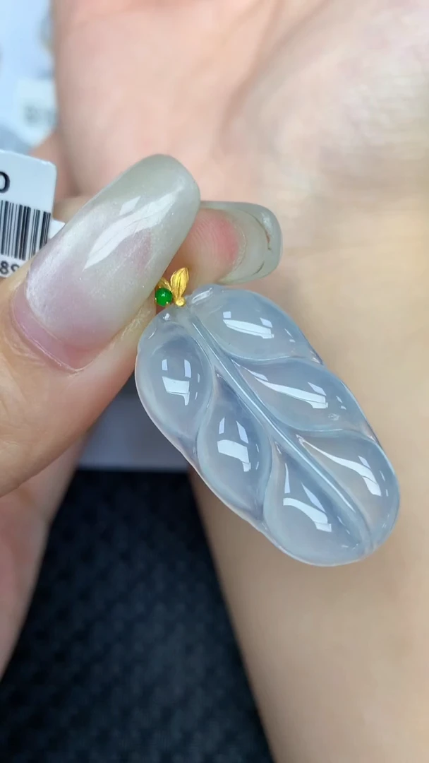 翡翠18K金镶嵌颈饰天然缅甸翡翠a货百元以上9元证书费自理