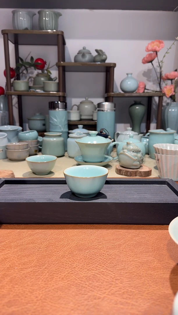 其他花口杯 缥碧釉一级精品 主人杯品茗杯*